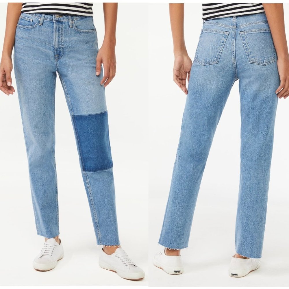 NWT Free Assembly Women's Super High Rise Straight Jeans Size 8